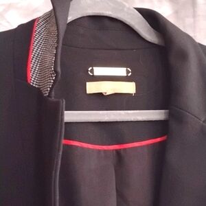 Suit Talbots lux linen jacket 22w red lining And Talbot's Black Dress Pants